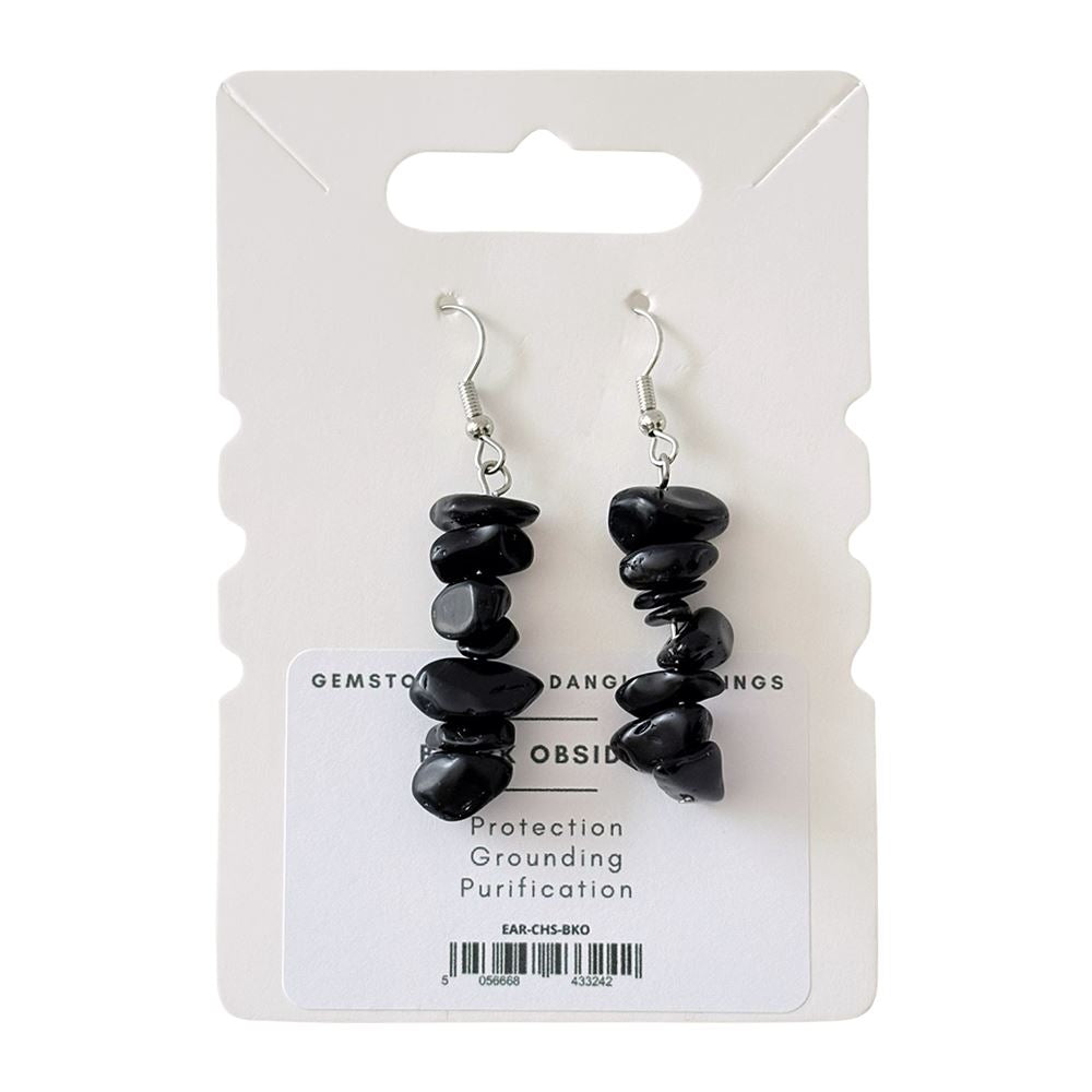 Gemstone Chips Dangle Earrings