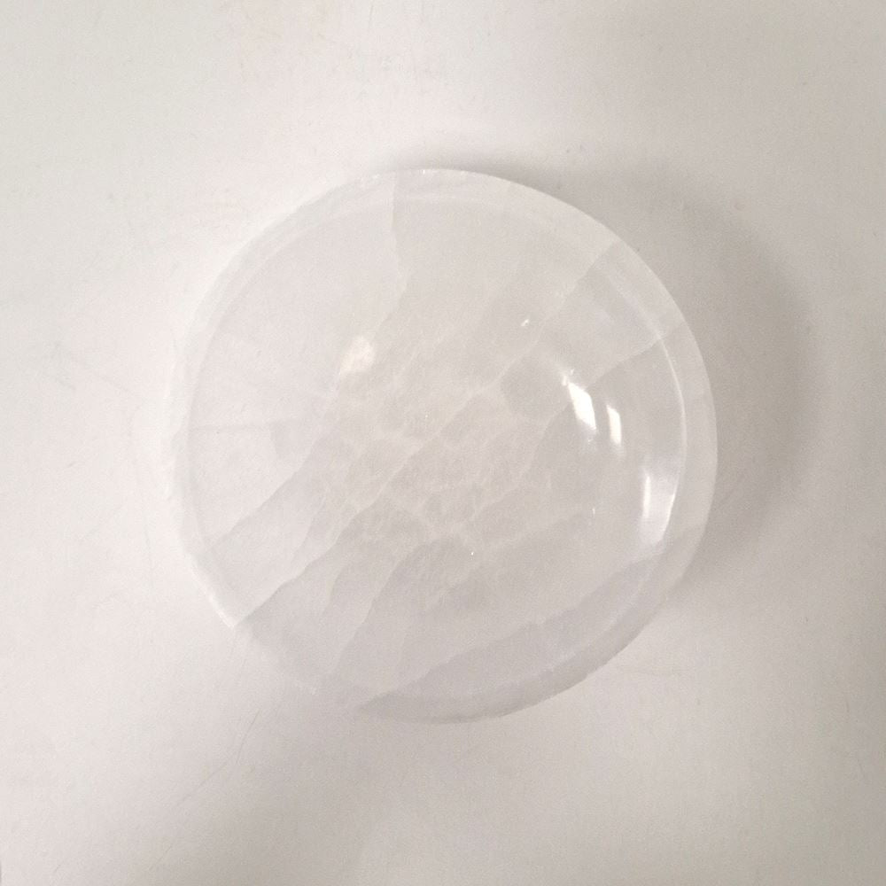Selenite Bowl, Round, 14x4cm