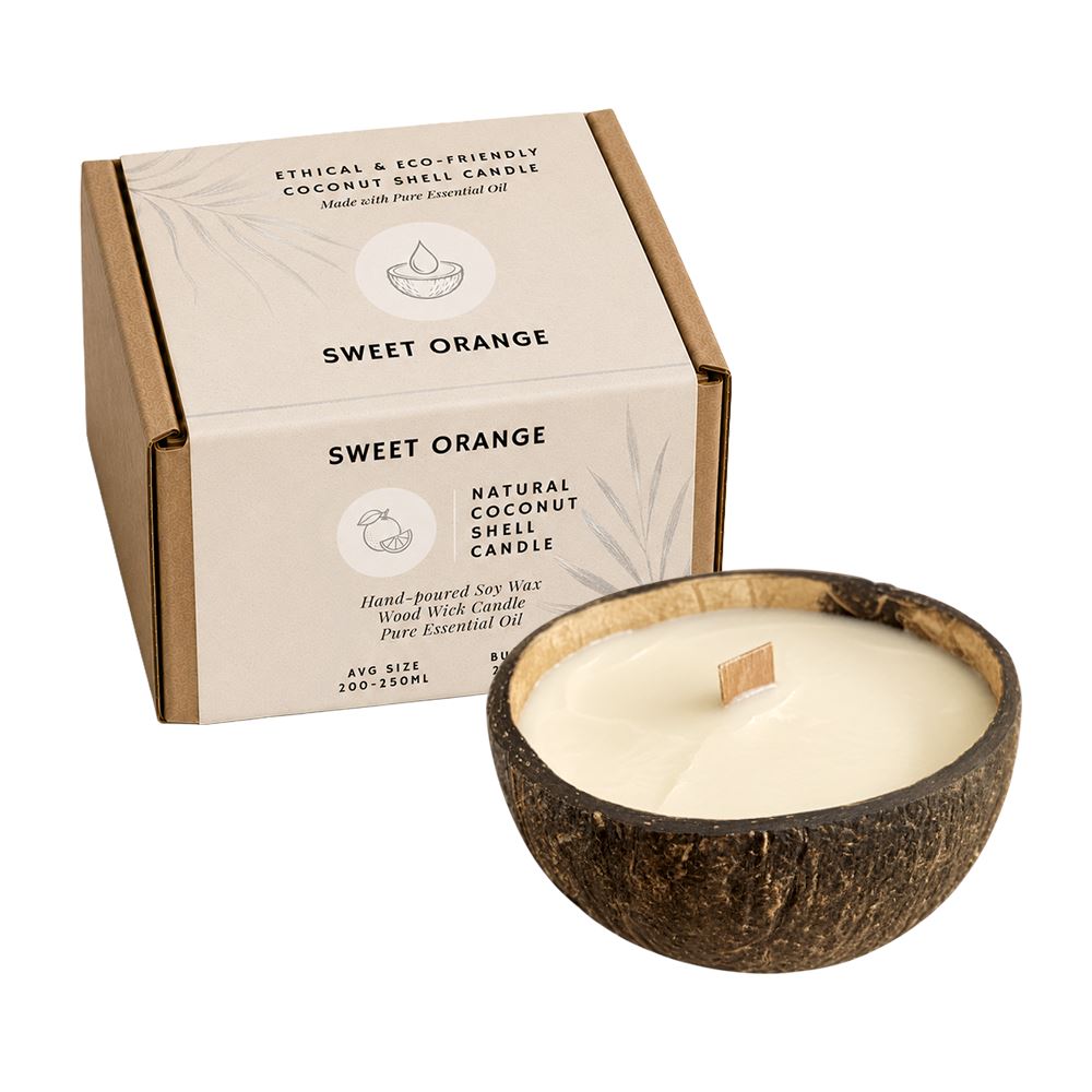 Coconut Shell Candle with Essential Oil