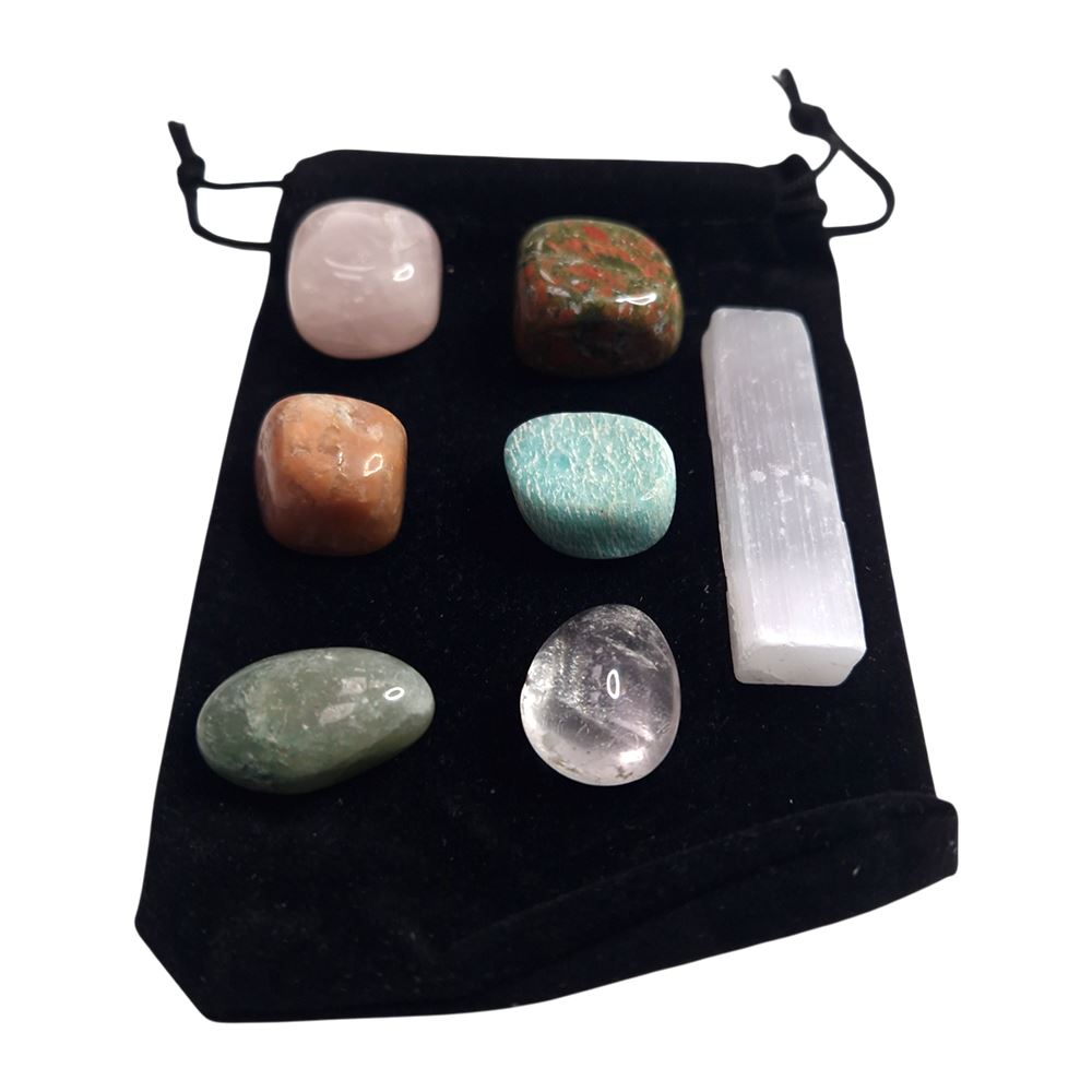 Tumbled Crystals & Selenite Set