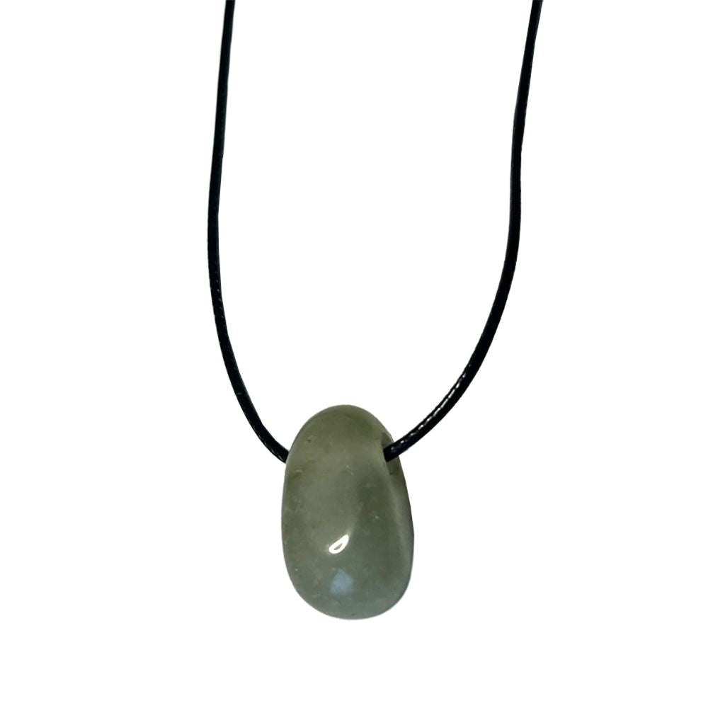 Tumbled Pendant, Black Cord
