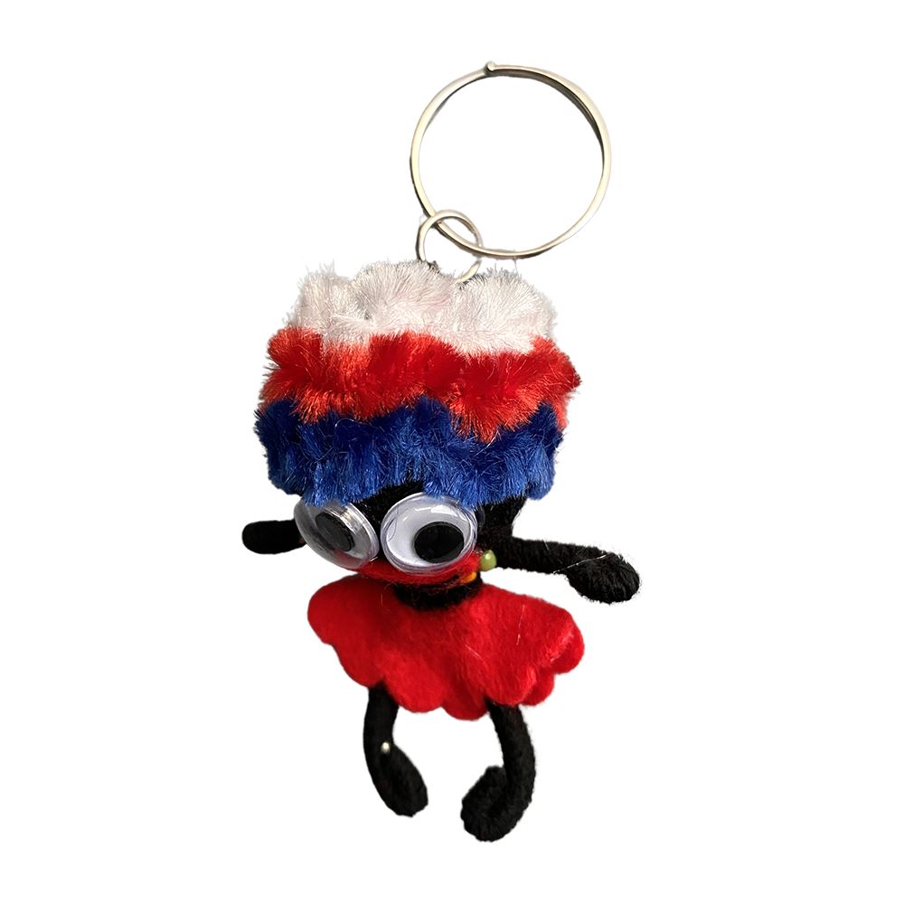 Voodoo String Doll Keychain, 7cm