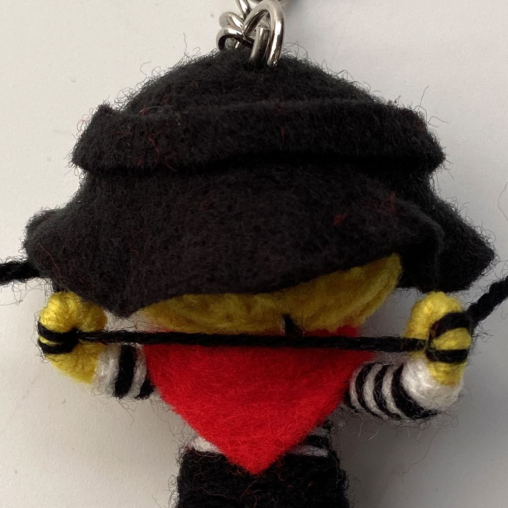 Voodoo String Doll Keychain, 7cm