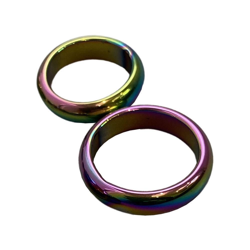 Aura Hematite Curved Ring