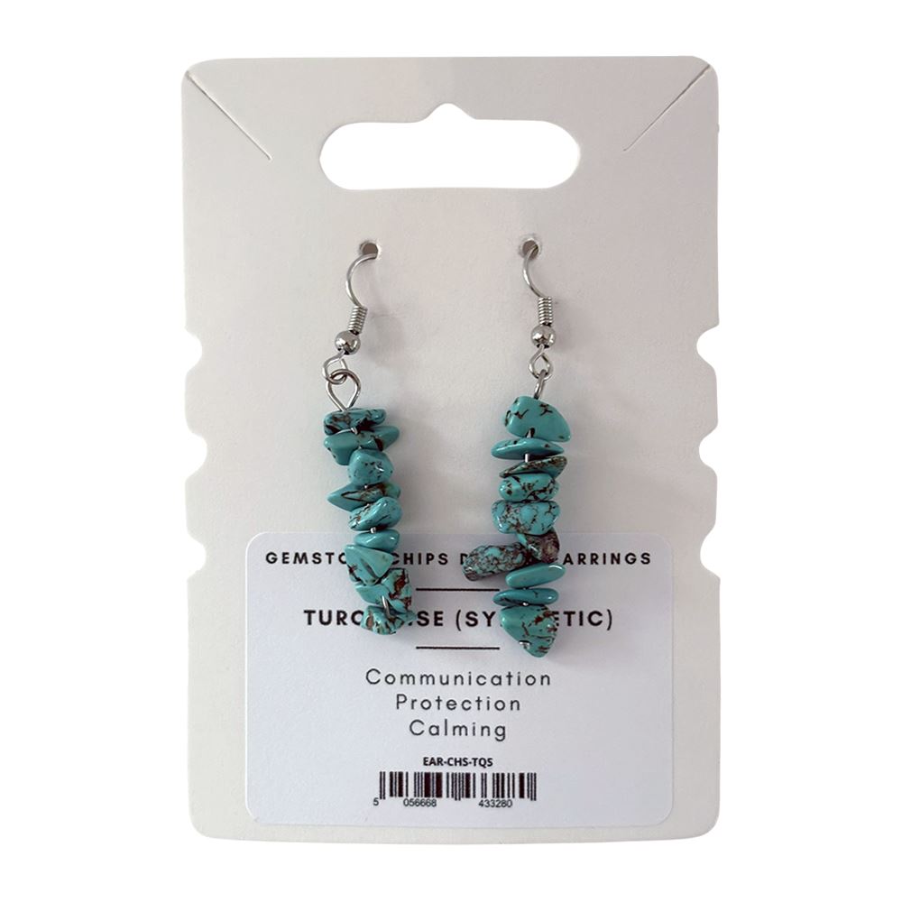 Gemstone Chips Dangle Earrings