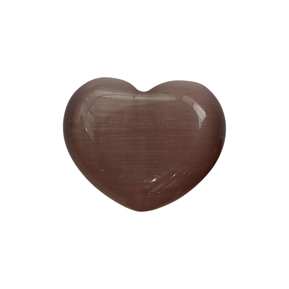 Cat’s Eye Glass Heart, 3x2.5x1cm