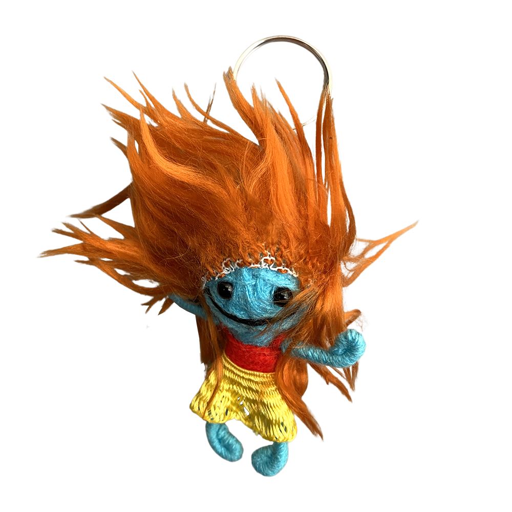Voodoo String Doll Keychain, 7cm