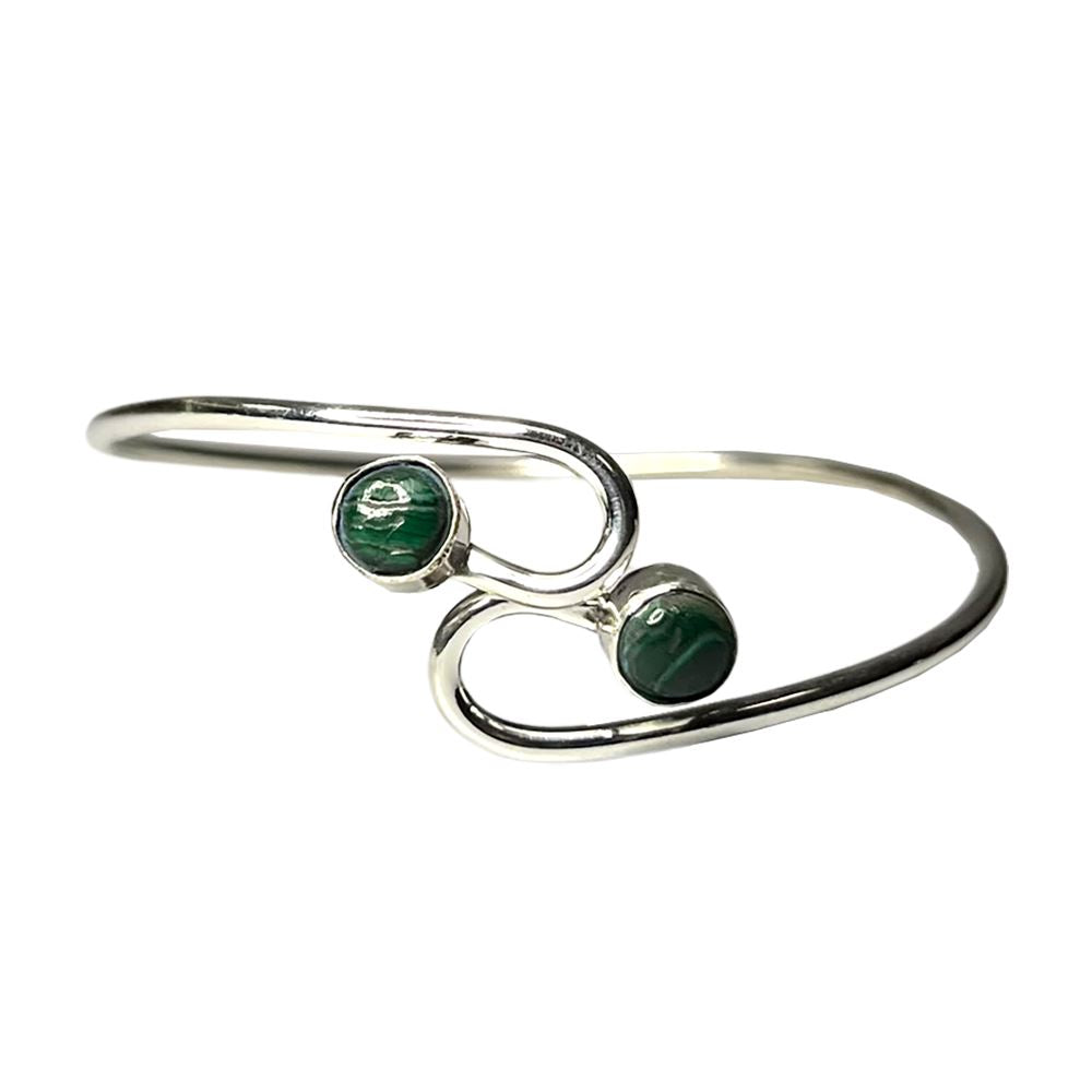 Silver Plated Adjustable Serpentine Cuff Bangle