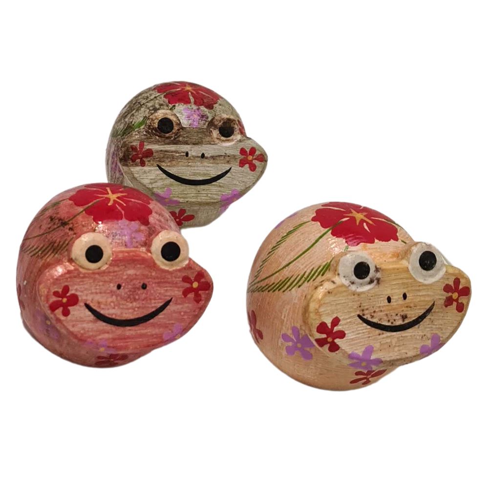 Big Frog Carving, Set of 5