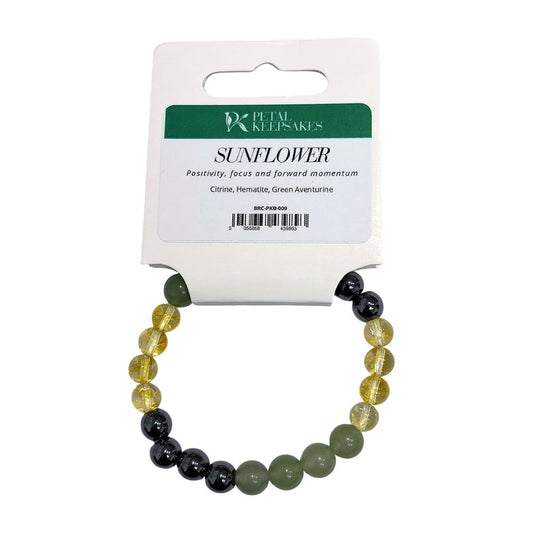 Petal Keepsakes Gemstone Bracelet, Sunflower