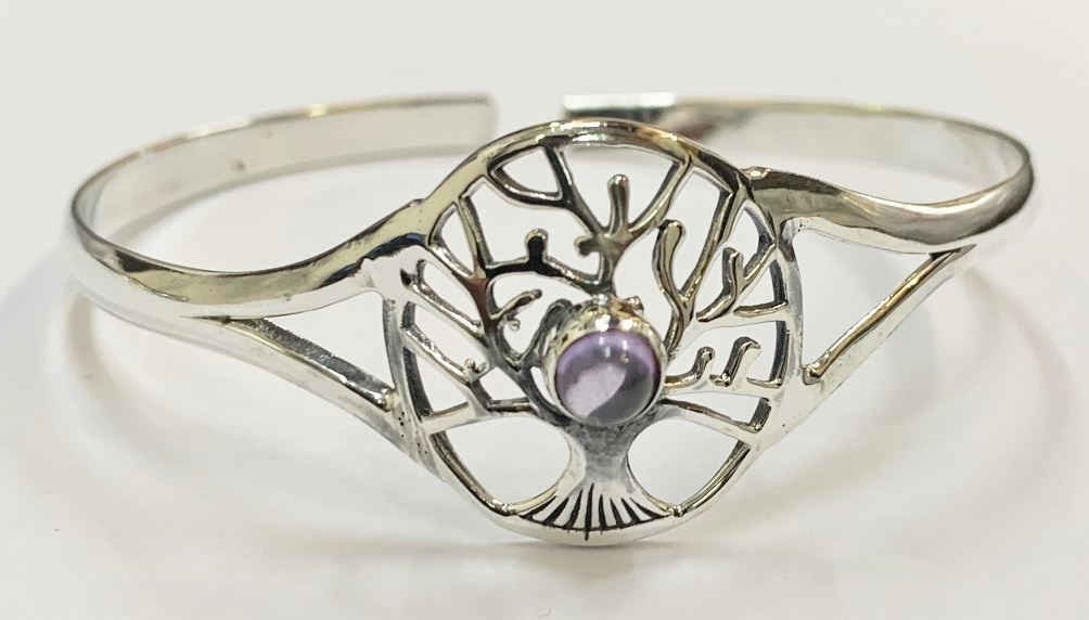 Bangle Tree Silver Plated Adjustable Tree of Life Cuff Bangle – Global 1st Retail