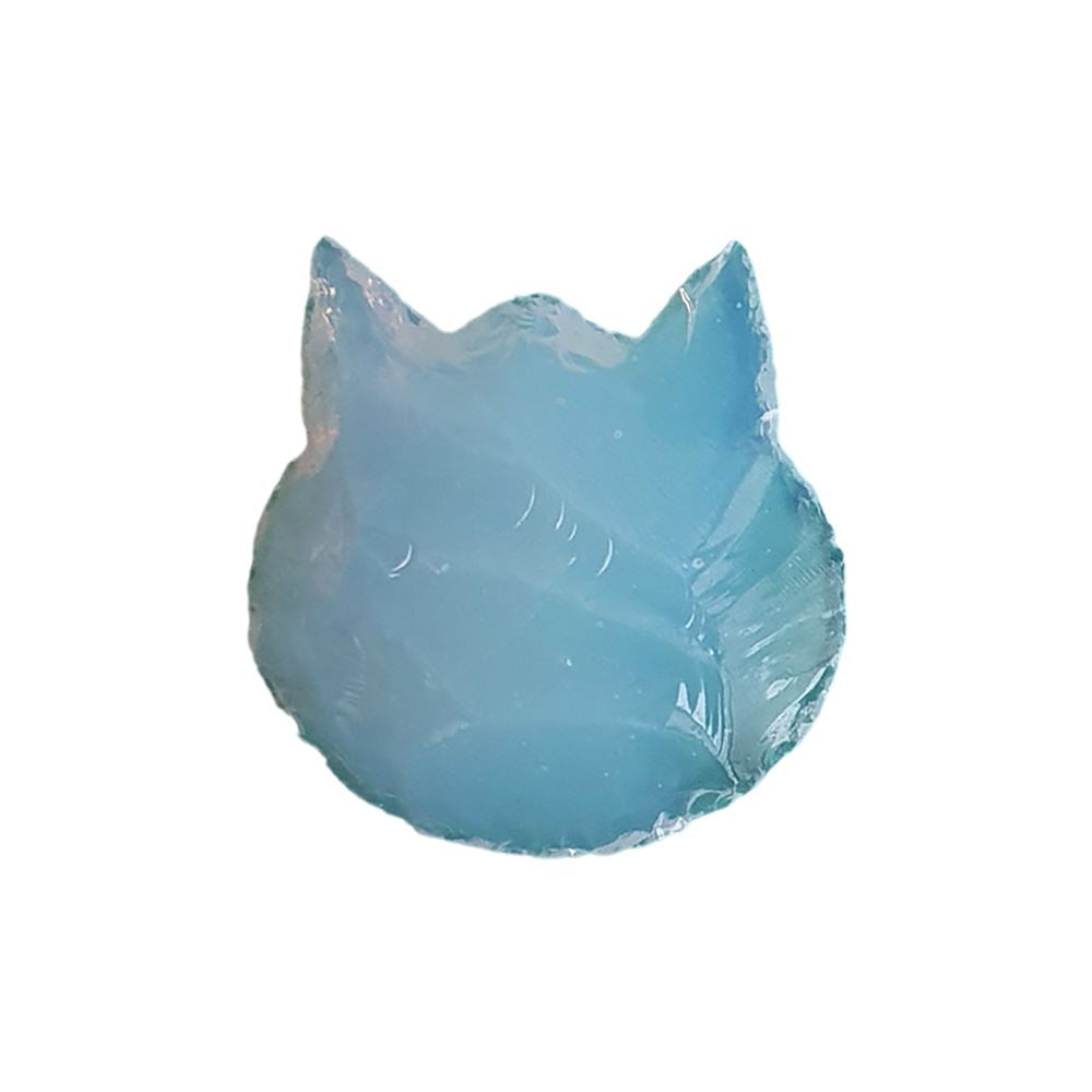Faceted Cat Face, 2.5x2.5cm