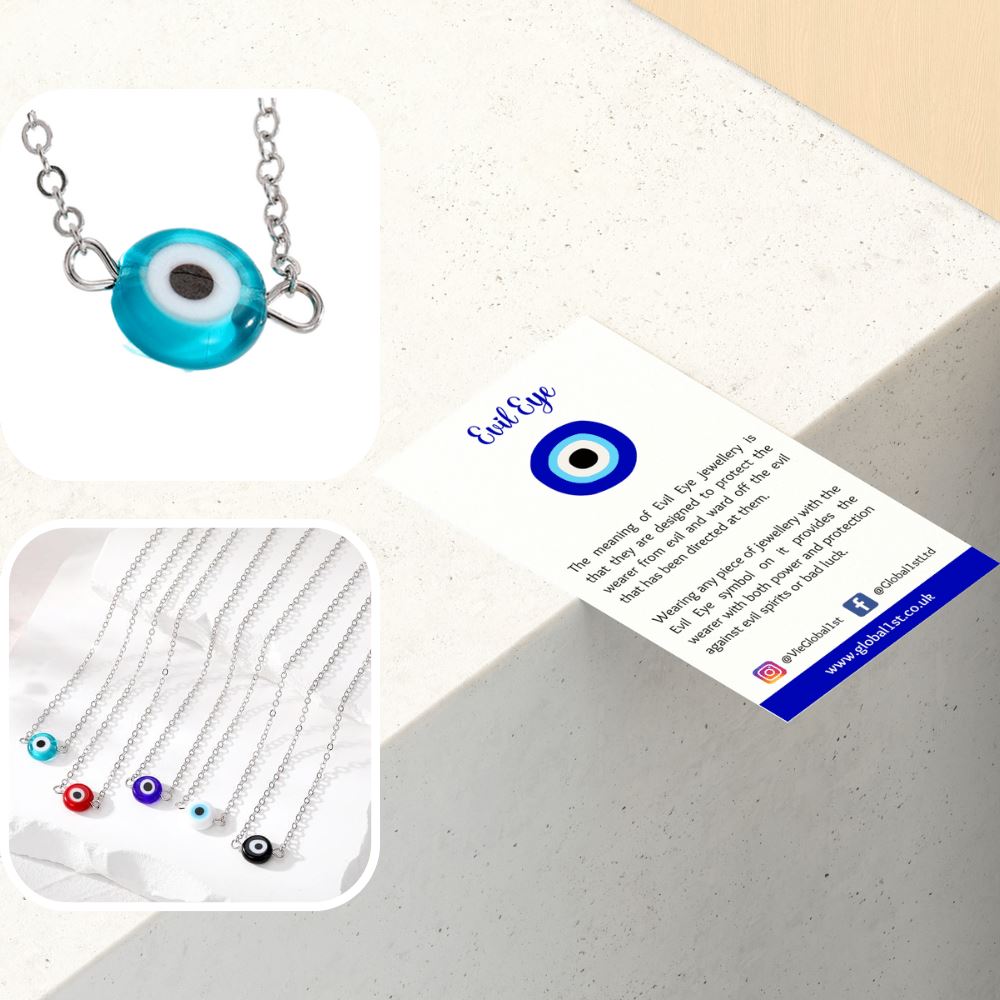 Evil Eye Tiny Pendant With Silver Chain