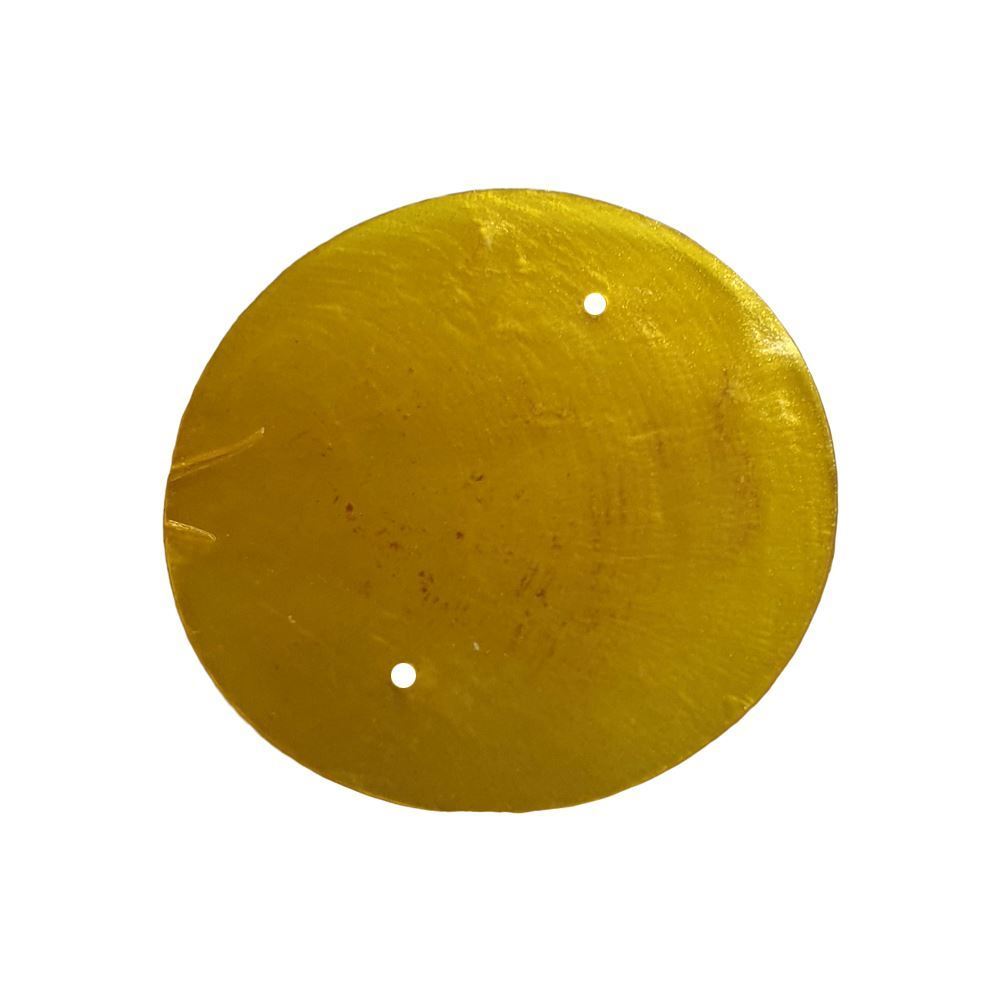 Capiz Shell Discs, 5cm Diameter with 2 holes, 45 pcs