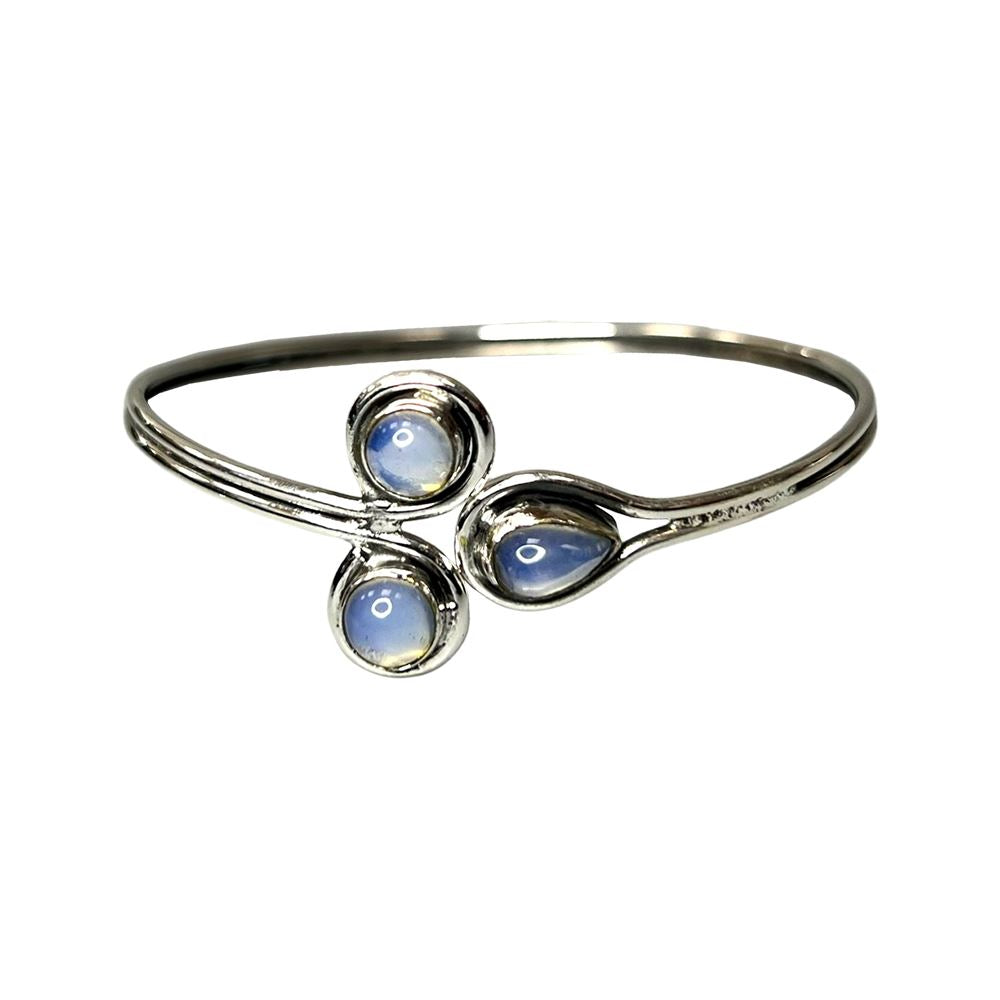 Silver Plated Adjustable Trinity Cuff Bangle