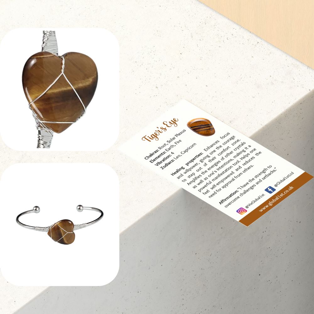 Heart-Shaped Crystal Bangle