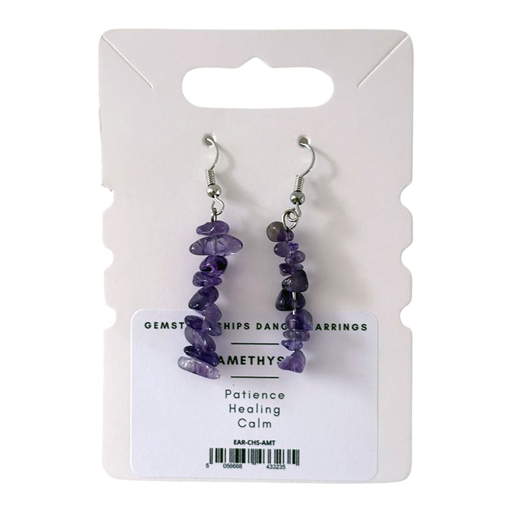 Gemstone Chips Dangle Earrings