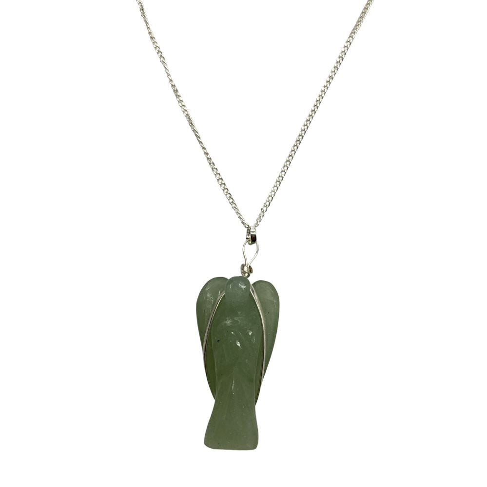 Crystal Angel Pendant with Silver Chain, 3-4cm