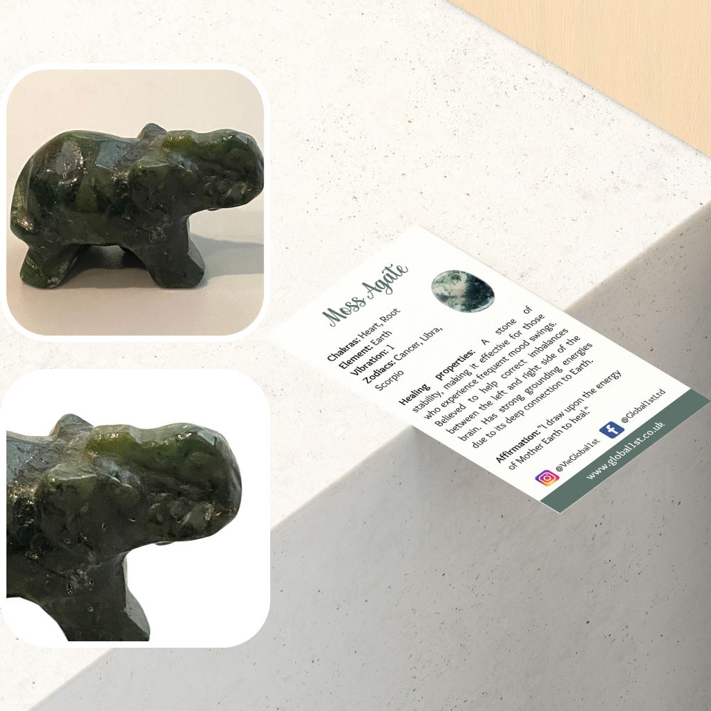 Gemstone Elephant, 2.5x1.5x1cm