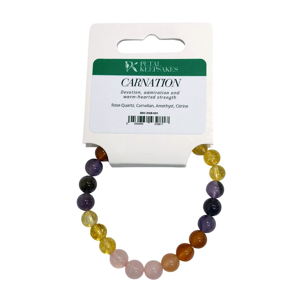 Petal Keepsakes Gemstone Bracelet, Carnation