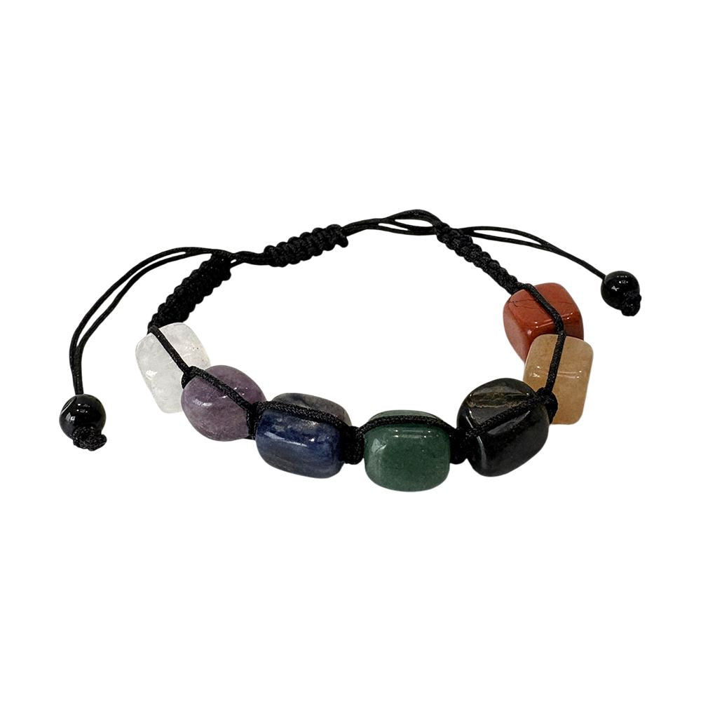 7 Chakra Cube Macrame Bracelet