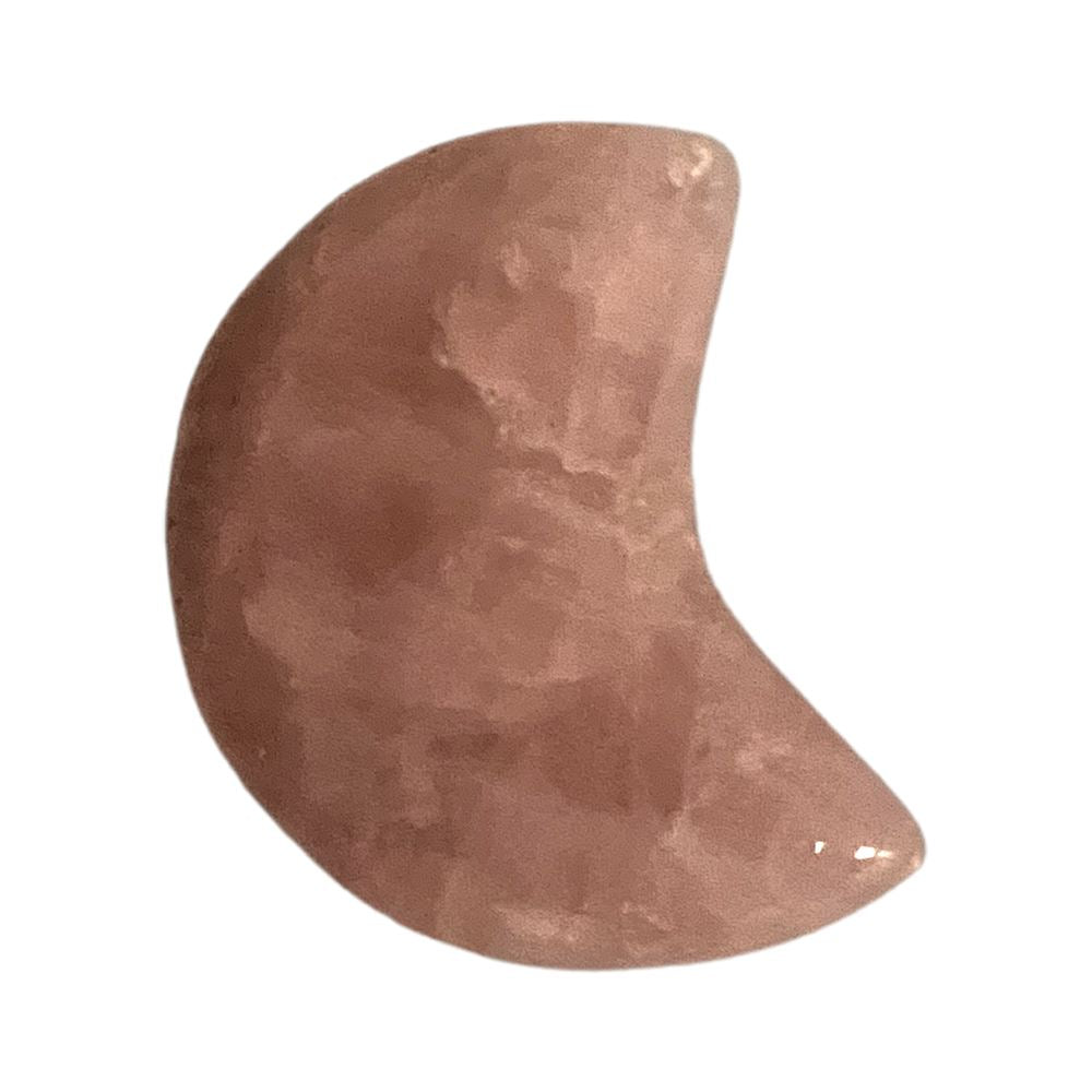 Crescent Moon Crystal, 3x2cm, Rose Quartz