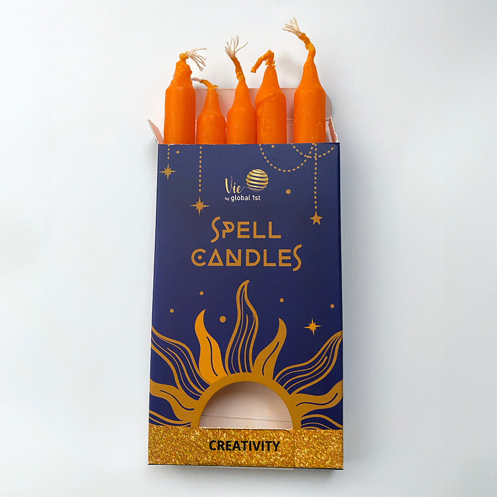 Spell Candles, Handmade & Unscented, Pack of 5