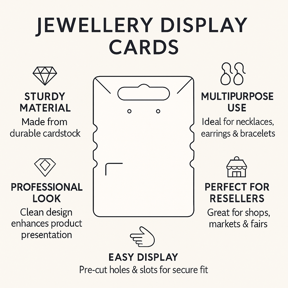 Jewellery Card with Indents, 6.8x9.8cm, Single
