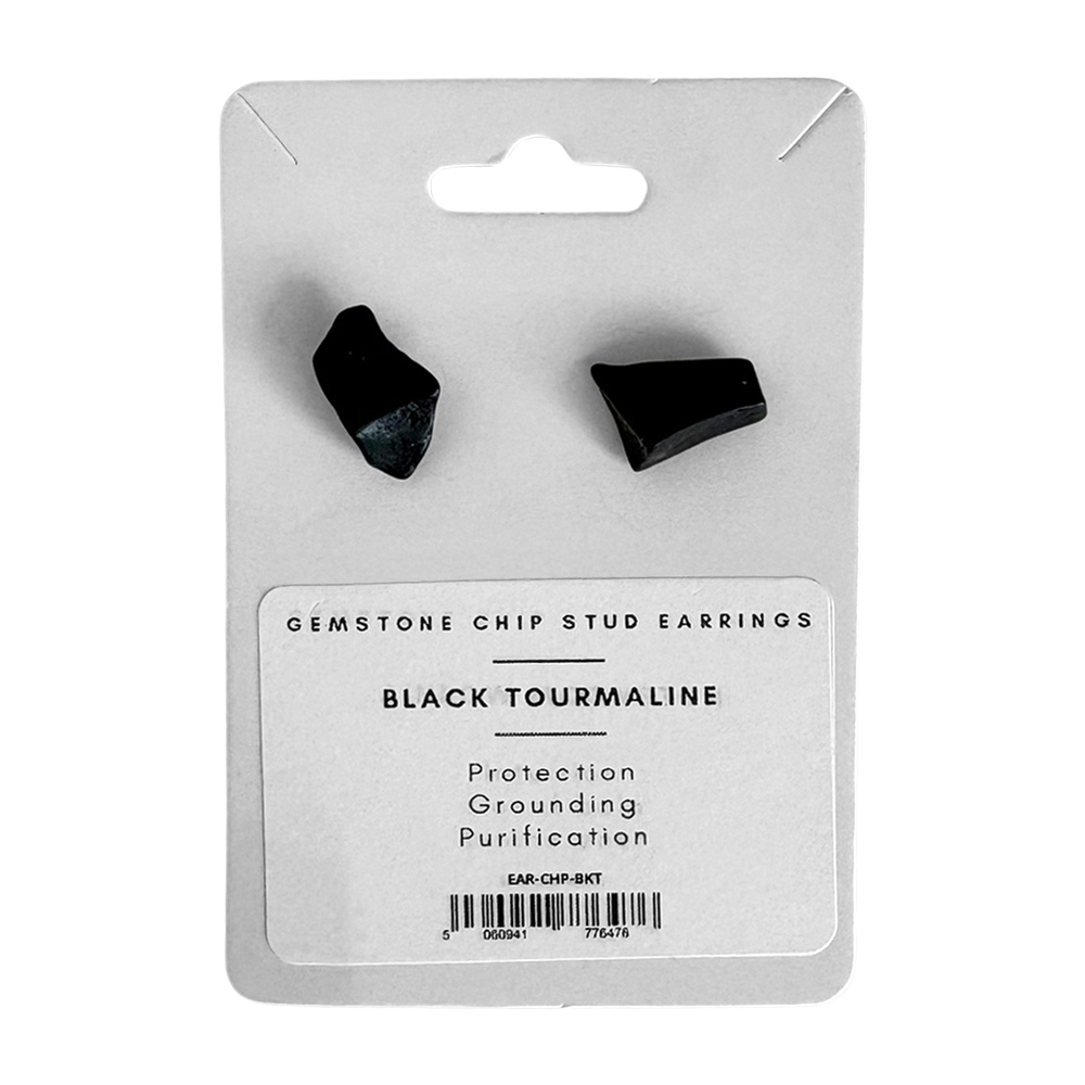 Gemstone Chip Stud Earrings, 1x1cm