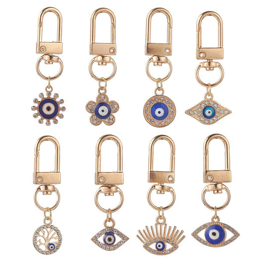 Evil Eye Assorted Shape Keychain, Single