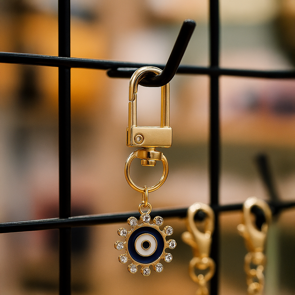 Evil Eye Assorted Shape Keychain, Single