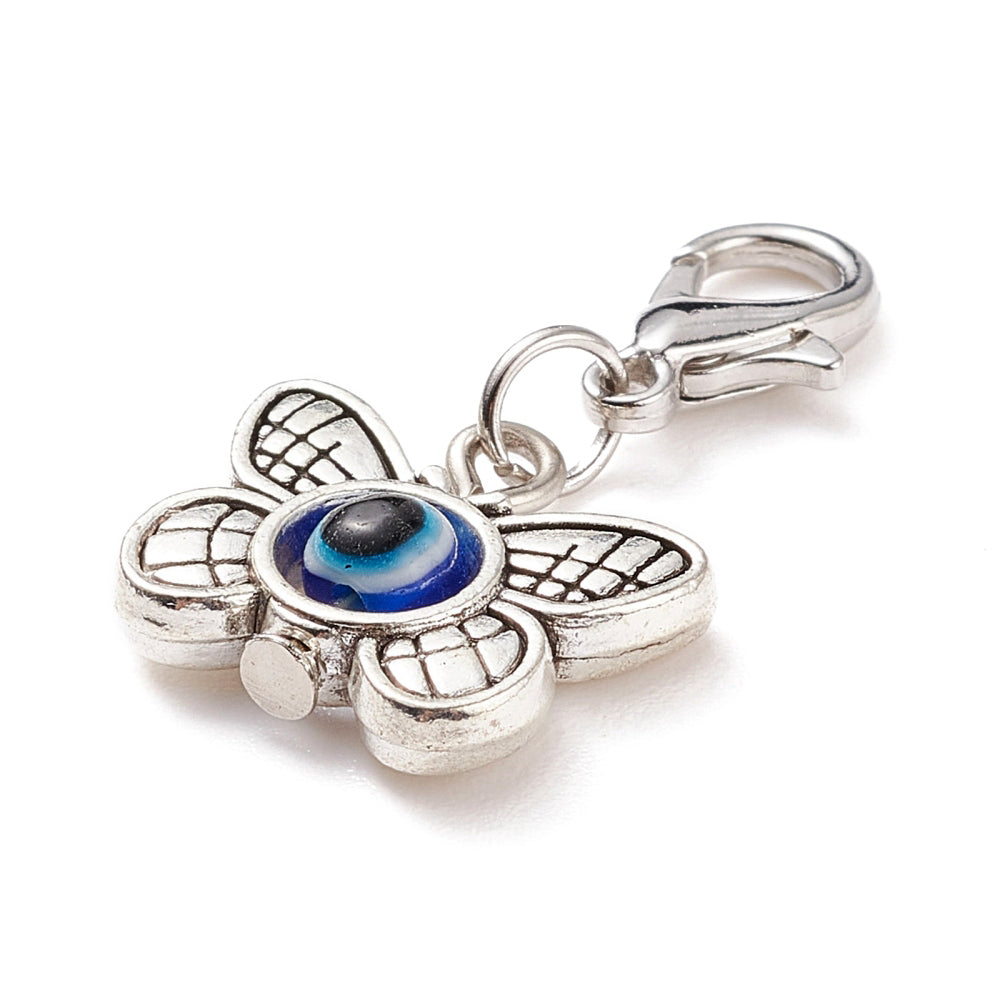 Evil Eye Assorted Shape Mini Keychain, Single