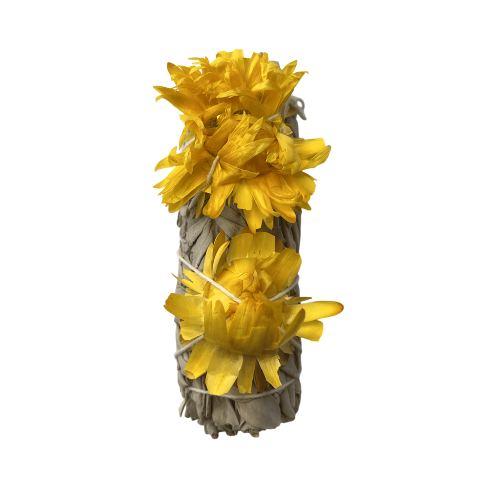 Smudge Stick, White Sage and Sunflower 4"