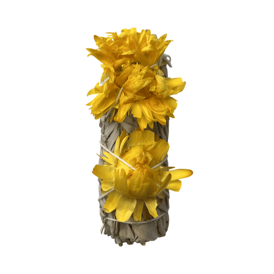 Smudge Stick, White Sage and Sunflower 4"