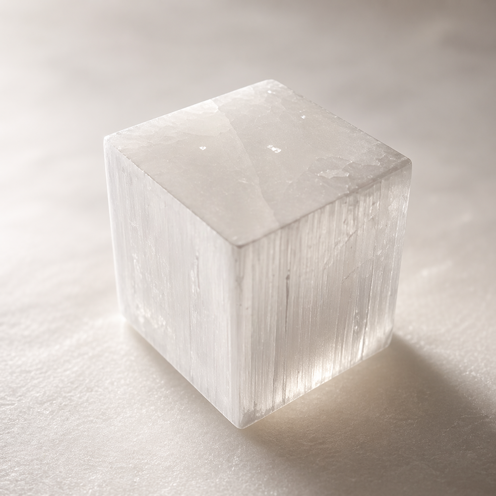 Selenite Cube, 5cm