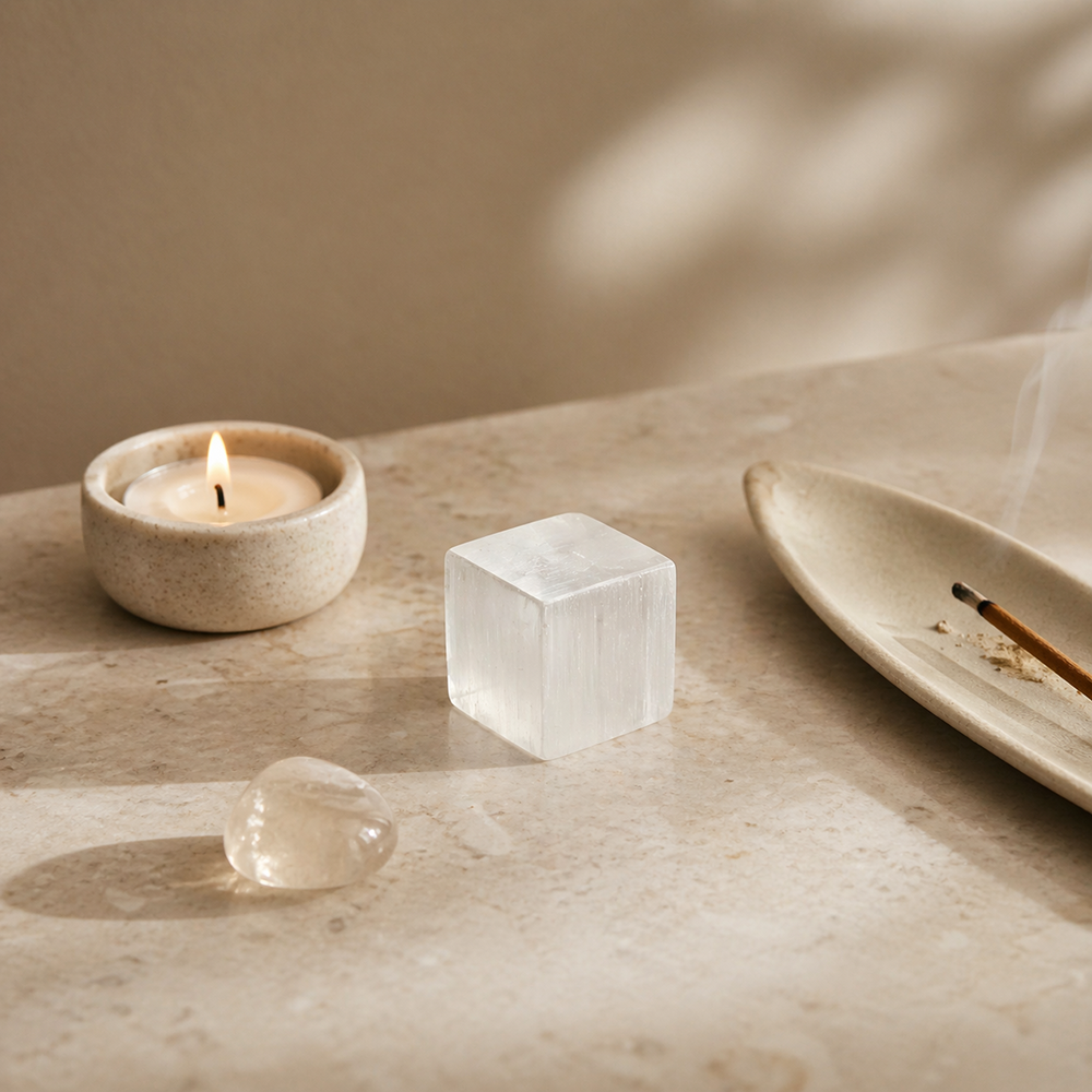 Selenite Cube, 5cm