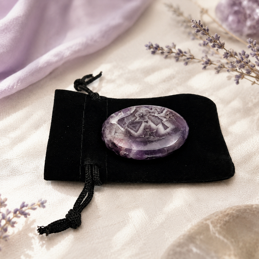 Worry Thumb Stone, Amethyst