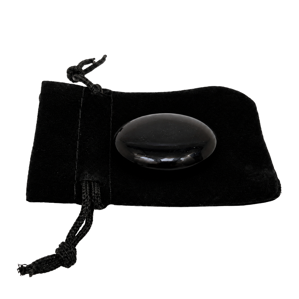 Worry Thumb Stone, Black Agate