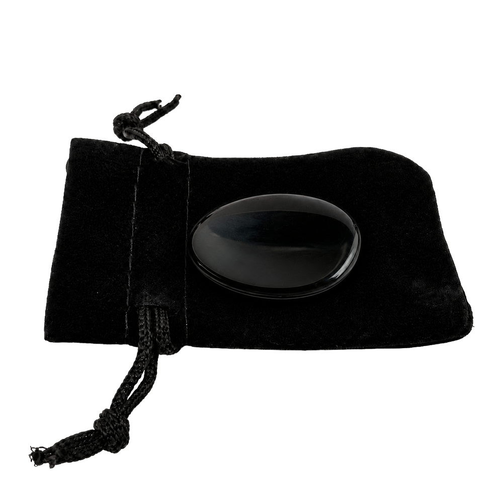 Worry Thumb Stone, Black Obsidian