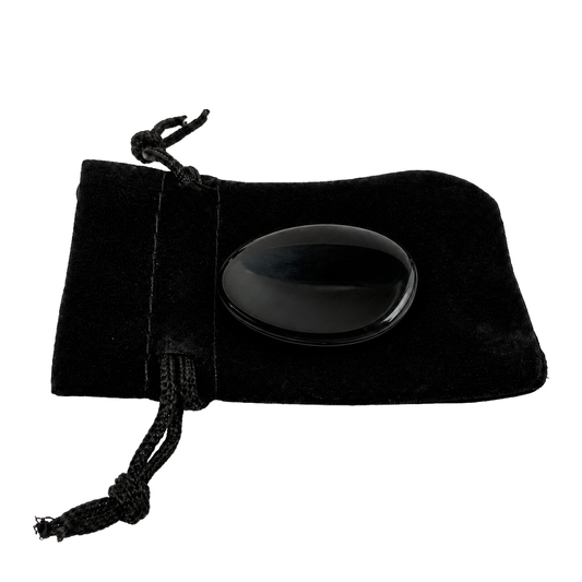Worry Thumb Stone, Black Obsidian