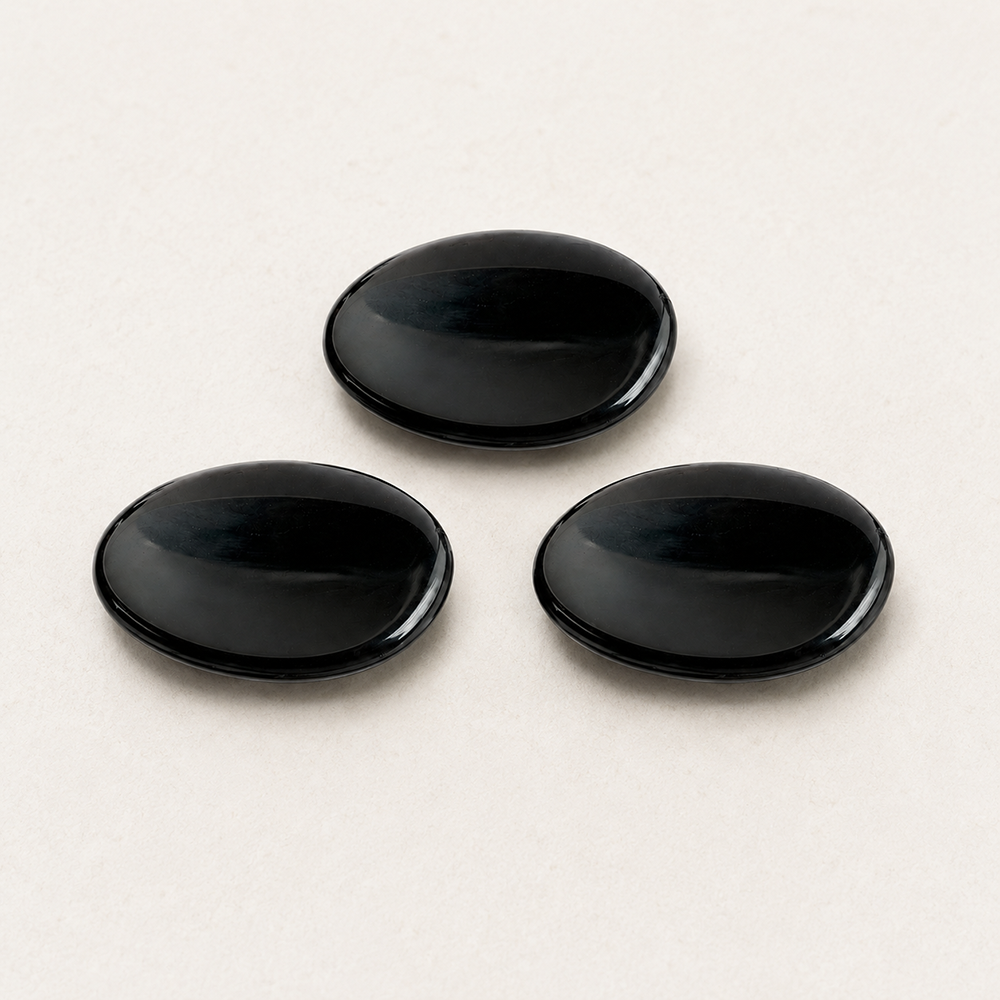 Worry Thumb Stone, Black Obsidian
