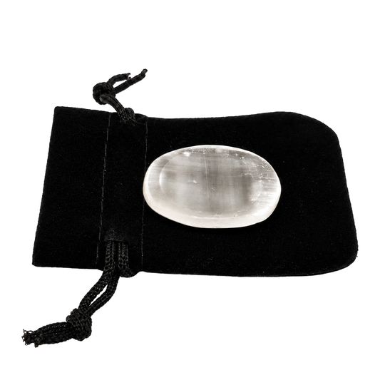 Worry Thumb Stone, Clear Quartz