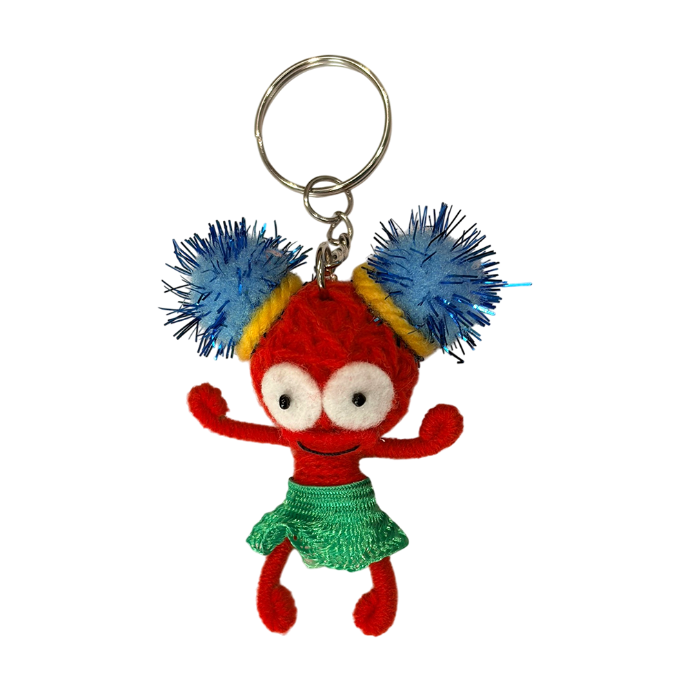 Voodoo String Doll Keychain, 7cm