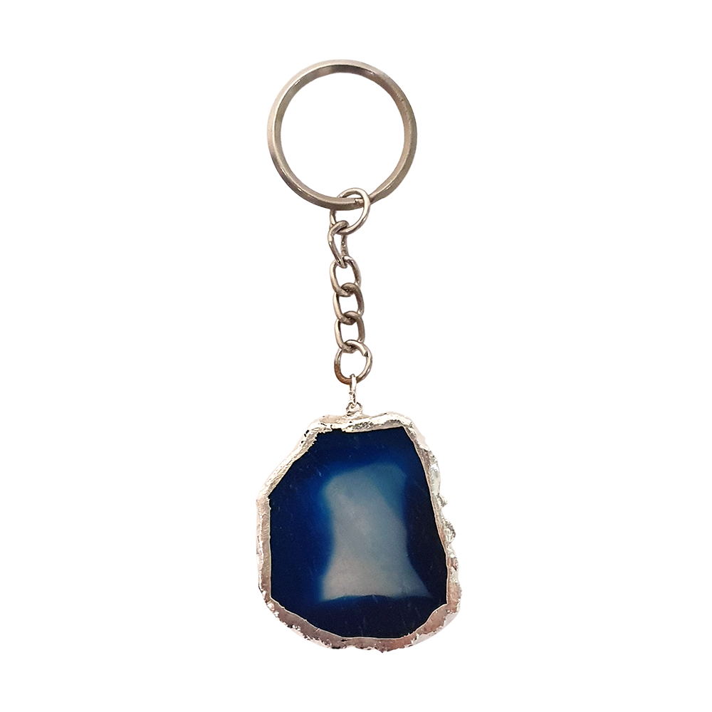 Agate Slice Keychain