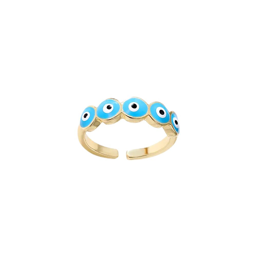 Evil Eye Ring, Gold, Golden Eyes (#3)