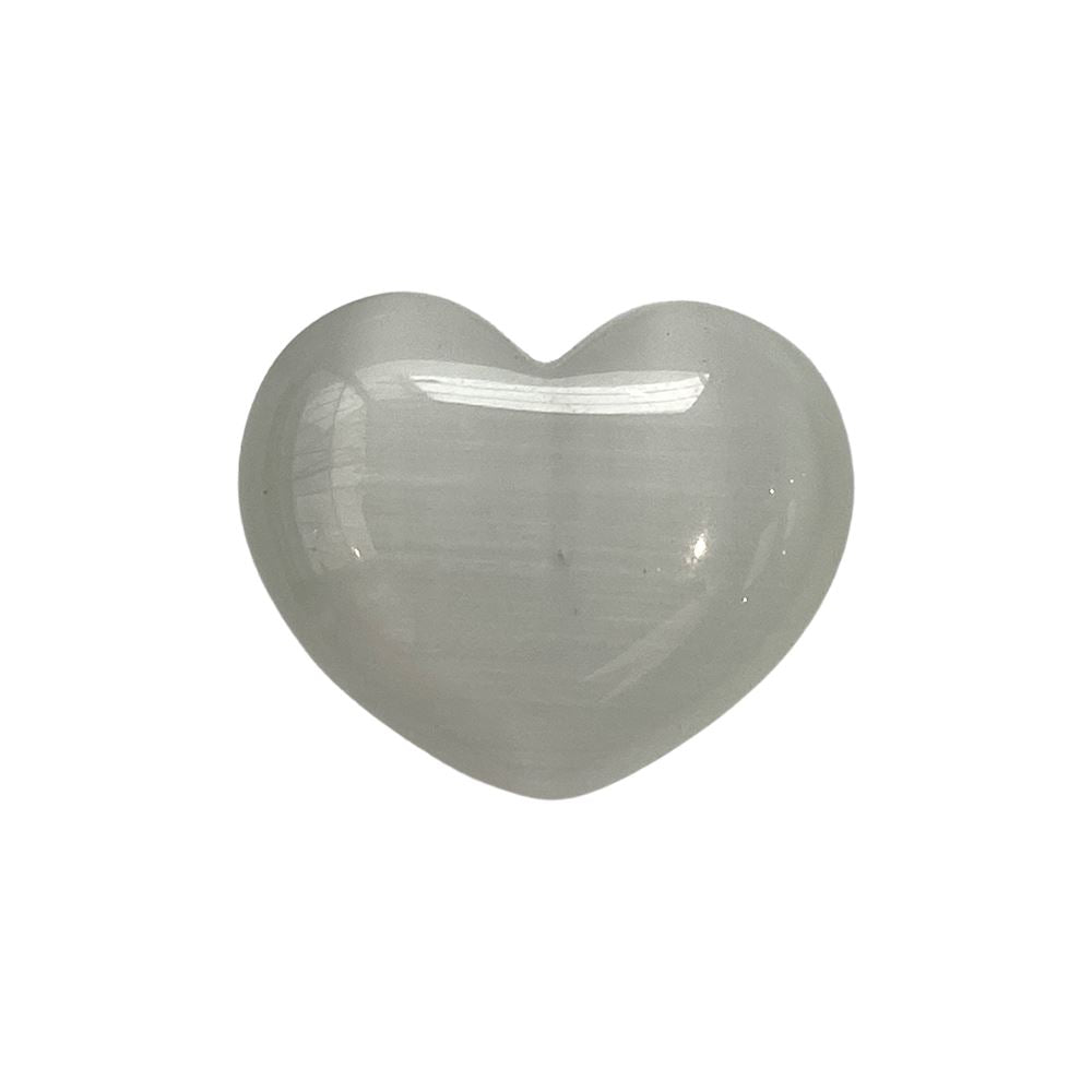 Cat’s Eye Glass Heart, 3x2.5x1cm