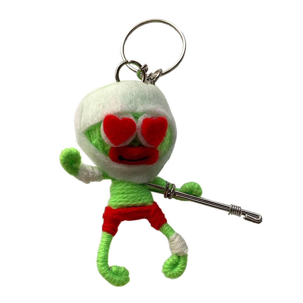 Voodoo String Doll Keychain, 7cm