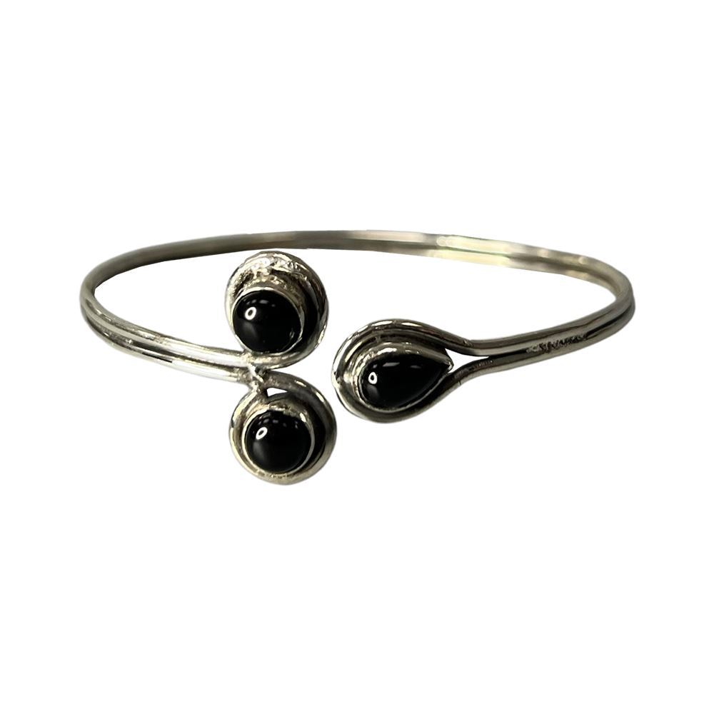 Silver Plated Adjustable Trinity Cuff Bangle