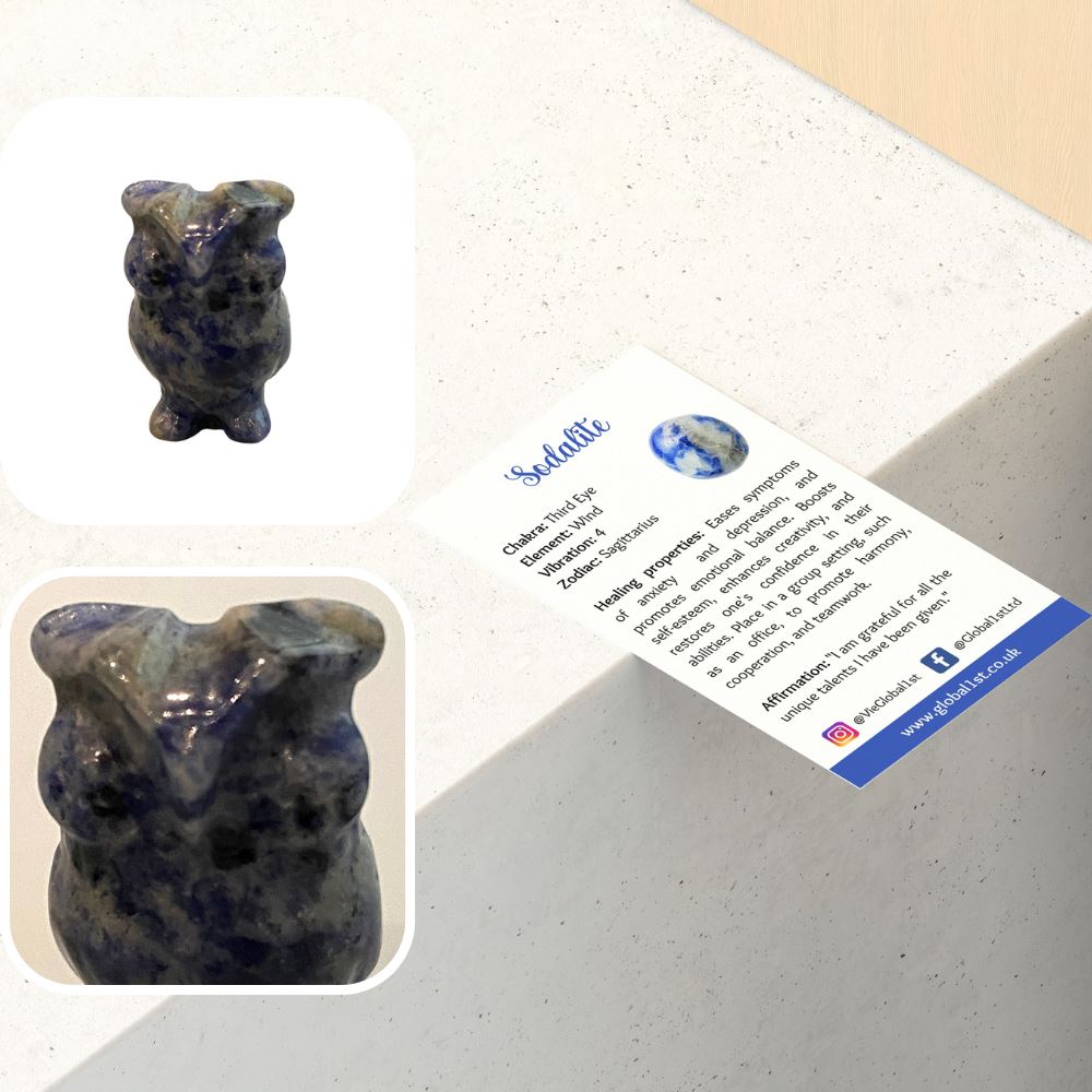 Gemstone Owl, 2.5x1.5x1cm