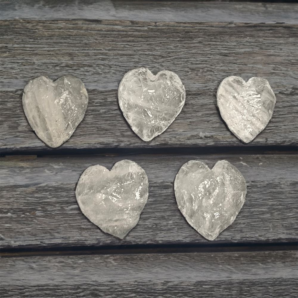 Faceted Small Crystal Heart, 2-3cm